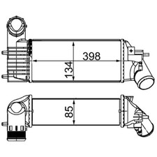 Ladeluftkühler MAHLE CI 26 000S für Peugeot Citroën 406 Break 607 C5 I