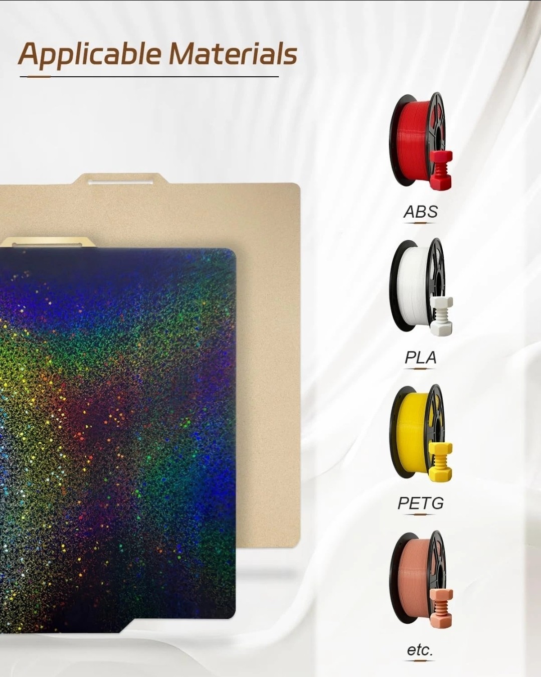 Double Sided Textured 3D ☆ Star ☆ Effect Magnetic 🧲 Build Plate • 257mm PEY+PEI