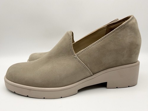 ABEO Women's US 7 EU 38 Horizon Sand Beige Suede Hidden Wedge Loafers