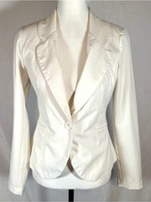 Papaya white career one button blazer size medium