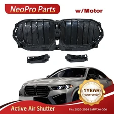 Front Black Radiator Grille Air Shutter w/Motor For BMW X6 G06 20-24 51135A29C23