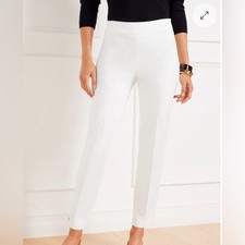 NWT TALBOTS CHATHAM COTTON BI-STRETCH ANKLE PANTS - SOLID 14P