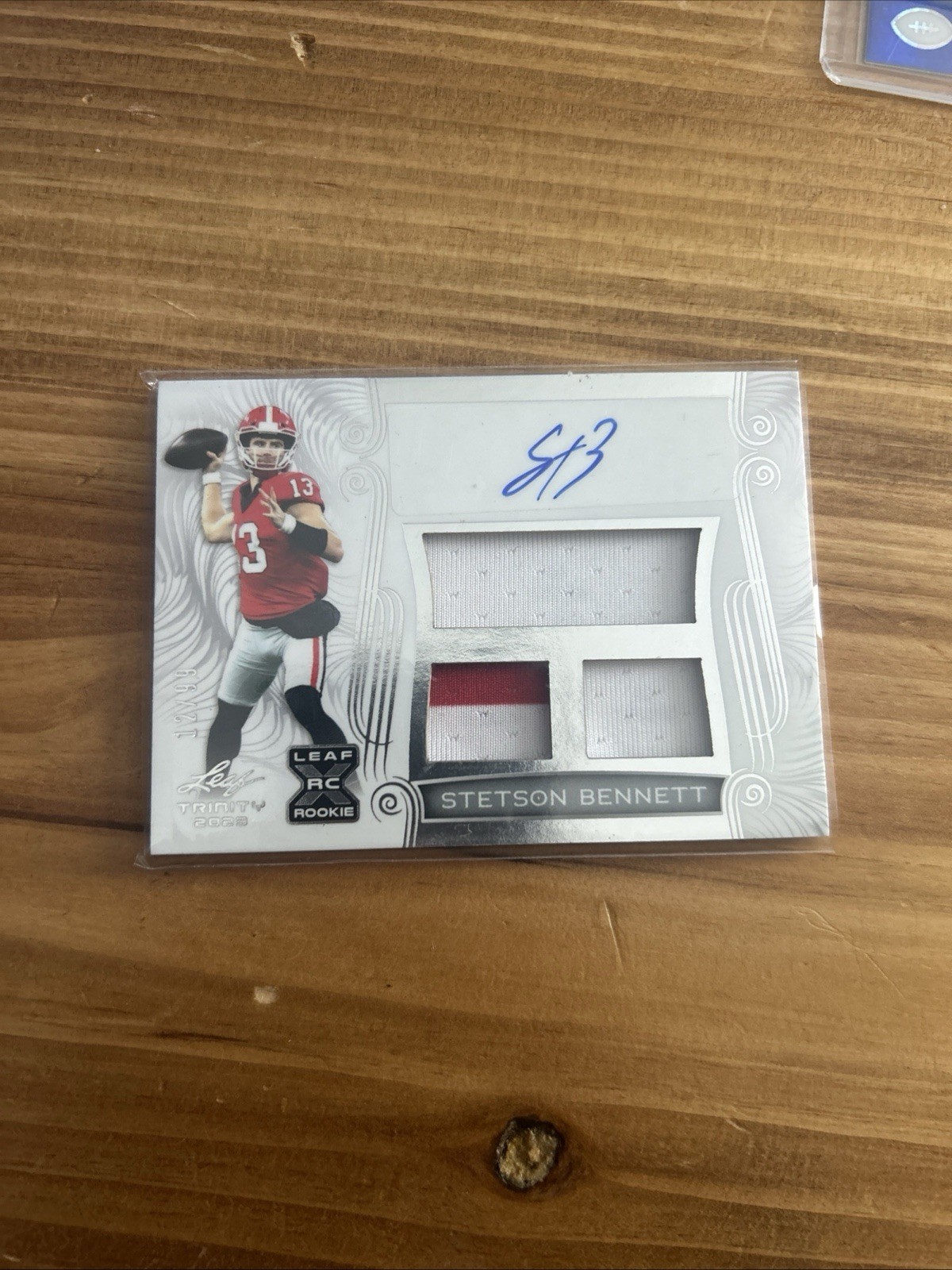 Stetson Bennett Leaf Trinity Triple Memorabilia Autographs #TASB1 Base
