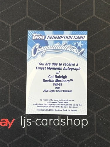2026 Topps Finest Cal Raleigh Base (RAW)