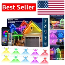 300FT Waterproof RGB Outdoor Lights with Smart App Control for Festive Elegance