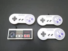 Lot of 4 Vintage Original Nintendo NES and SNES Controllers for Parts (No Wires)
