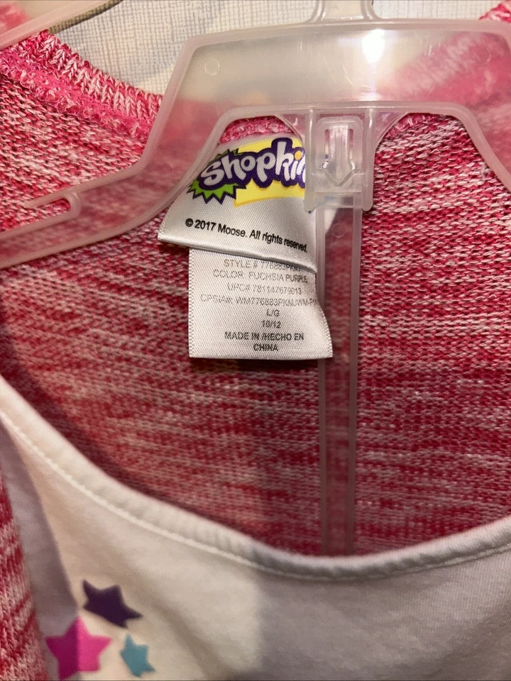 NEW SHOPKINS 2 PIECE LONG PANTS SHIRT PAJAMAS PJS GIRLS SIZE L 10-12 "SQUAD" - Image 4 of 4