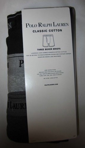 3 CALZONCILLOS BOXER RALPH LAUREN POLO NEGRO BLANCO GRIS ALGODÓN ROPA INTERIOR - S M L XL - Imagen 16 de 38
