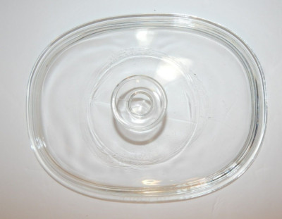 PYREX F12C  CLEAR GLASS OBLONG OVAL GLASS CASSEROLE DISH LID -  LID ONLY