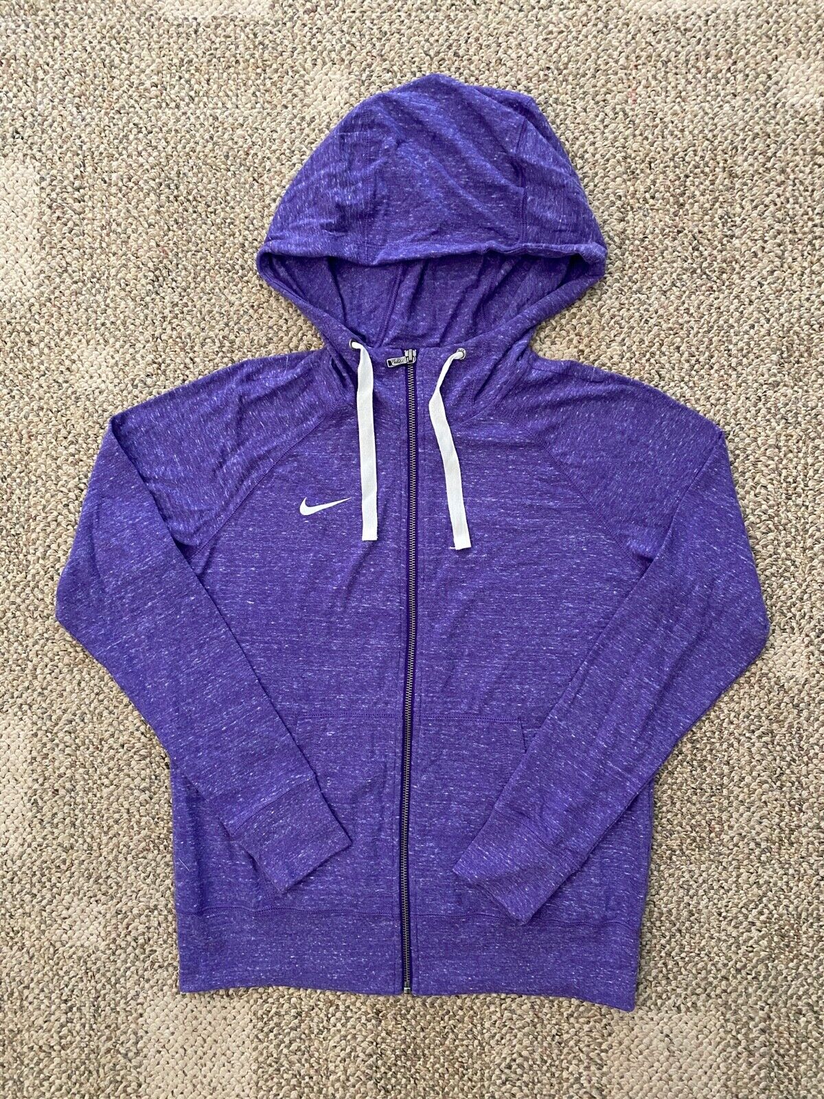 Women's M Nike Gym Vintage Full Zip Hoodie Lightweight Sweatshirt Jacket  Purple 820652289529 | eBay