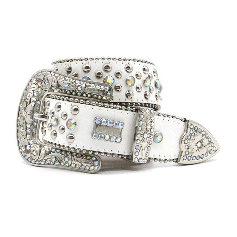 Western Rhinestone Belt Cowgirl Cowboy Crystal Studded Punk Belts
