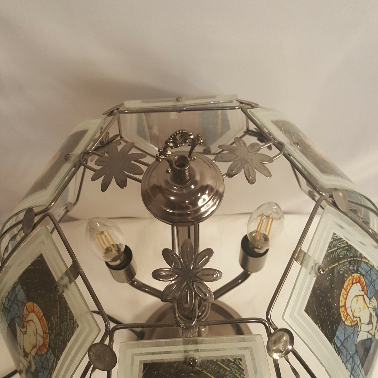 OK Lighting Religious Catholic Mary Saint Woman Stain Table Desk Lamp