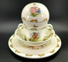 VTG Royal Doulton Bunnykins Lot Plates Bowl Cup Money Bank
