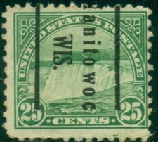 SCOTT # 568,  MANITOWOC, WISCONSIN PRECANCEL, FINE, GREAT PRICE!