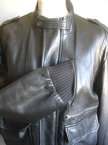 JACK DOYLE LEATHER JACKET 42 40 Bomber Gorgeous Gael Ireland black soft real - Picture 16 of 20
