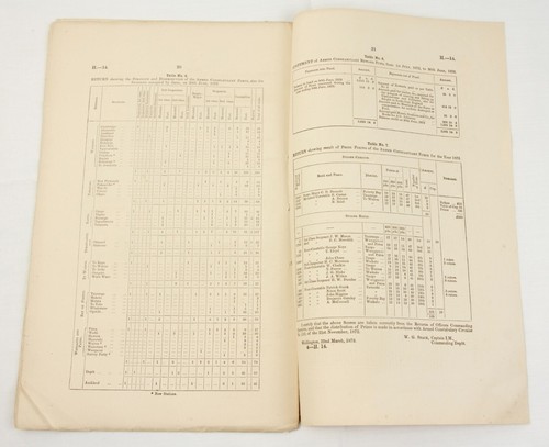 Rare New Zealand POLICE 1873 Report Armed Constabulary Force with list of crimes - Picture 4 of 6