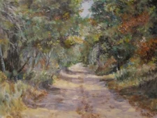 "Autumn Walk"  9 x 12 Original  Acrylic Landscape Painting Impressionism 