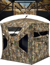 Hunting Blind Silent Magnetic Door Sliding Window 2-3 Person Pop up Ground Blind