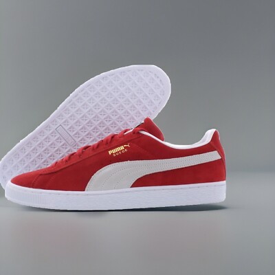 Puma Suede Classic Xxi Lace Up  Mens Red Sneakers Casual Shoes 37491502