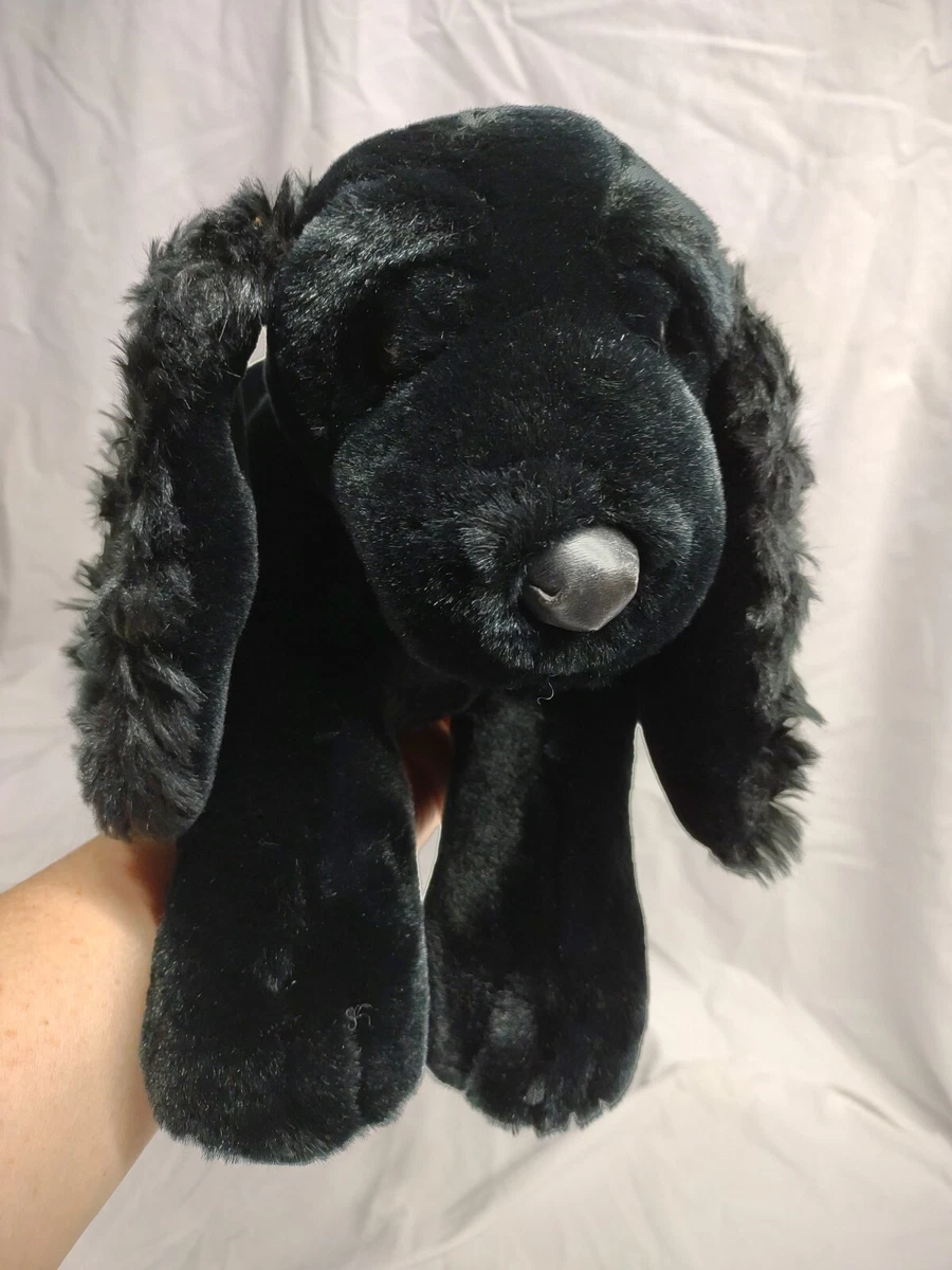VTG Russ Berrie Plush Dog Thunder 16 Black Cocker Spaniel