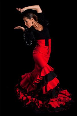 Flamenco Magrini Red Dancer Spanish Dance Art Wall Room Poster - POSTER 20x30