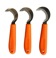  6 1/2" Grape Hook Knife Serrated Stainless Steel Blade  3 Pack