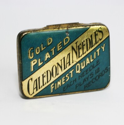 Grammophon Nadel Dose - vergoldete CALEDONIA Nadeln - RAR (AD6)