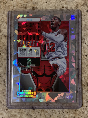 #rd /25 Kris Dunn 2018-19 Panini Contenders Cracked Ice Season Ticket #34 Bulls - Picture 1 of 2