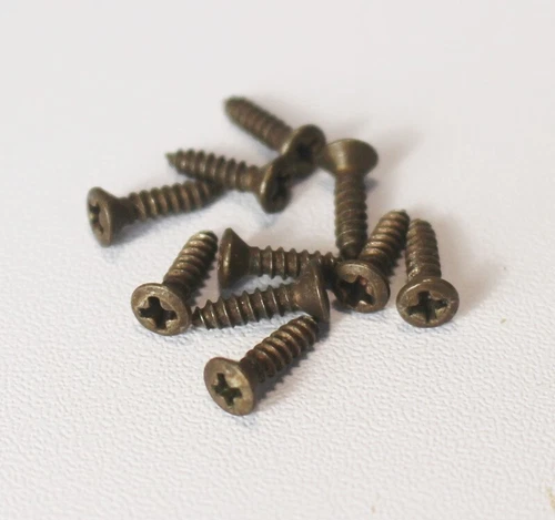 Aged #3 x 3/8 " Imperial Sized Pickguard Screws For Gibson USA Guitars (10)