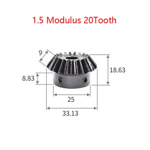 1 1.5 Modulus 20/30Tooth Bevel Gears 90° 1:1.5 Pairing Motor Transmission Gear - Imagen 9 de 10