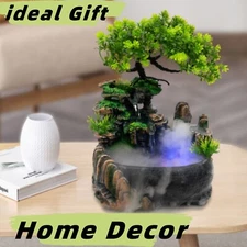 Atomizing Desktop Fountain Waterfall Humidifier for Office Desk Decor FengShui