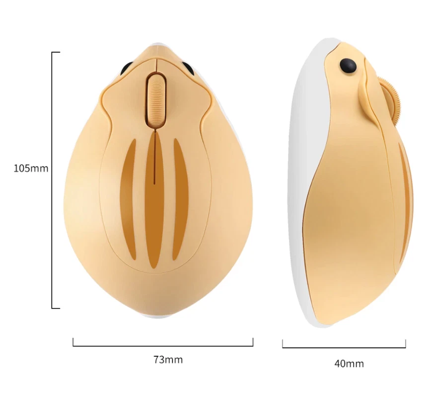 2.4G Wireless Optical Mouse Ergonomic 3D Mini 1200 DPI Hamster Kids Girl Gifts - Image 3 of 4