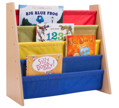 Honey-Can-Do Children's Book Rack, Primary Colors 25 in x 24 in x 11 in