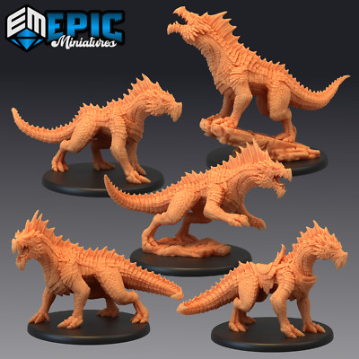 Green Guard Drake, Dungeons and Dragons Miniatures, D&D, Epic Miniatures, RPG