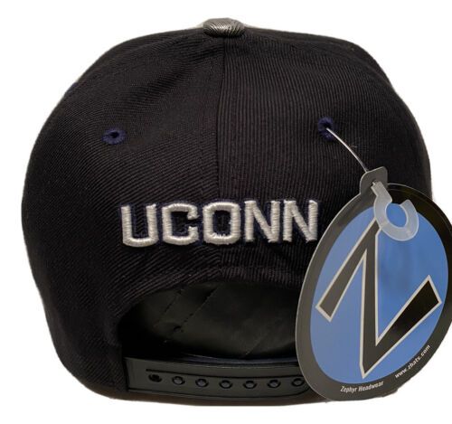 Zephyr NCAA UCONN Huskies RARE "Iron Tile" Flat Bill SnapBack Hat BRAND NWT - Picture 3 of 6