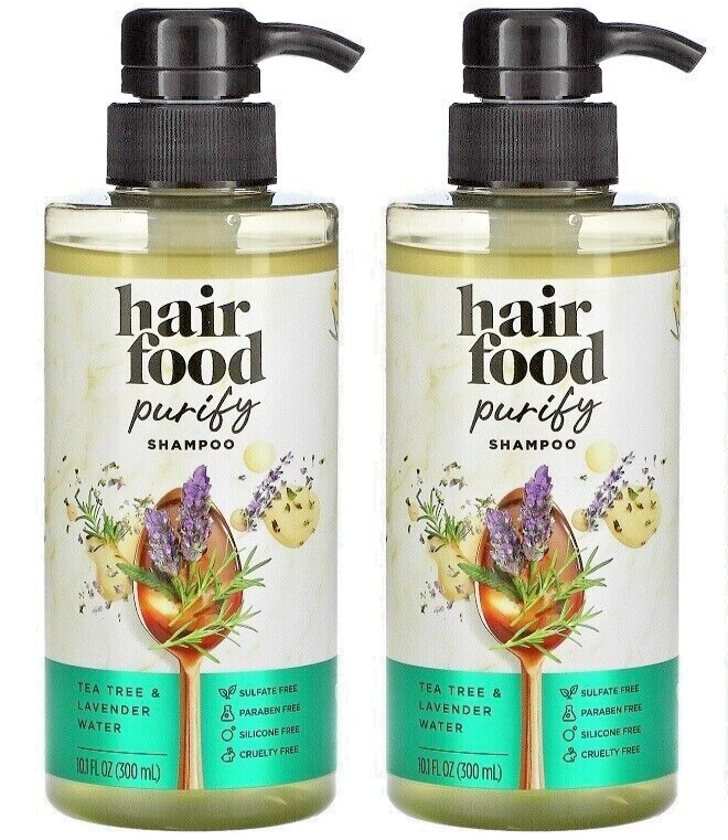 (2 pack) Hair Food Purify Tea Tree & Lavender Sulfate Free Shampoo 10.1