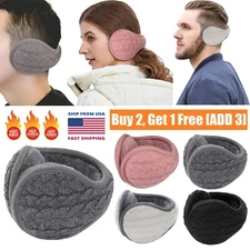 Men Women Winter Ear Warmers Ear Muffs Fur Soft Earwarmer Behind the Head Band