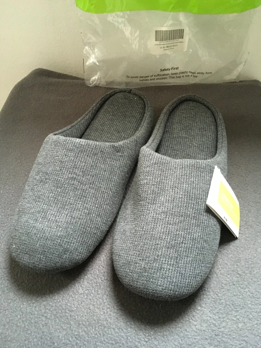 MENS SLIP ON FLAT WARM SLIPPERS LIGHTWEIGHT SIZE UK 6 7 8 9 10