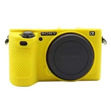 AMZER Soft Silicone Protective Skin Case Body Cover for Sony ILCE-6500 - Yellow