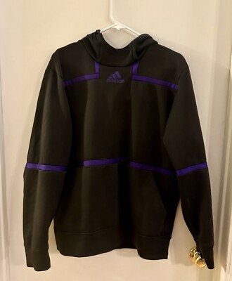 Black And Purple Adidas Hoodie Large