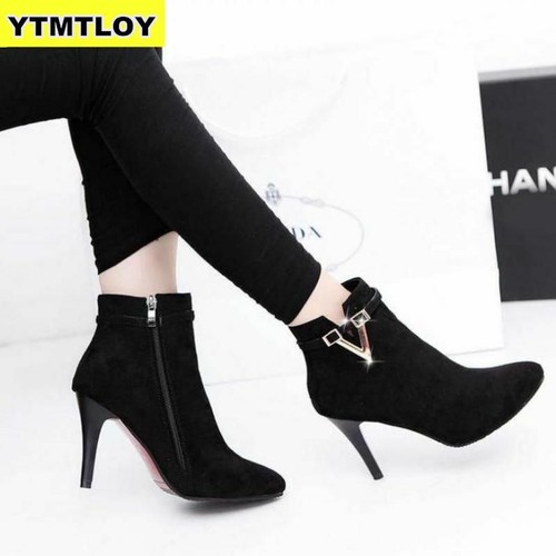 Zapatos De Mujer Tacón Alto De Moda Botas Tacon Botines Para Mujer Nueva  2021 | eBay
