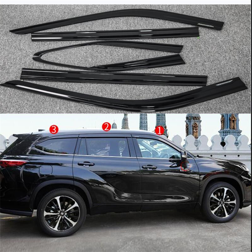 For Toyota Highlander 20202022 black Window Visor Vent Shades Sun Rain