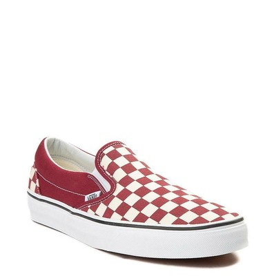 vans slip on chex skate shoe cool blue checkerboard foxing women's