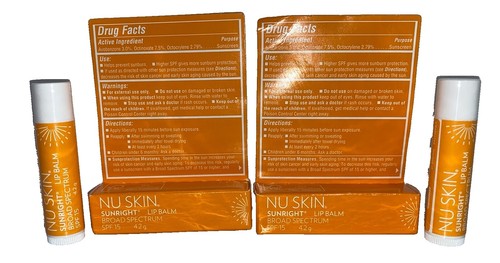 Nu Skin Nuskin Sunright Lip Balm SPF 15 Tube Stick Lip Protection