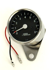 Harley Mini Tachometer Mechanical Cable-driven Tach 21 Ratio Black Face