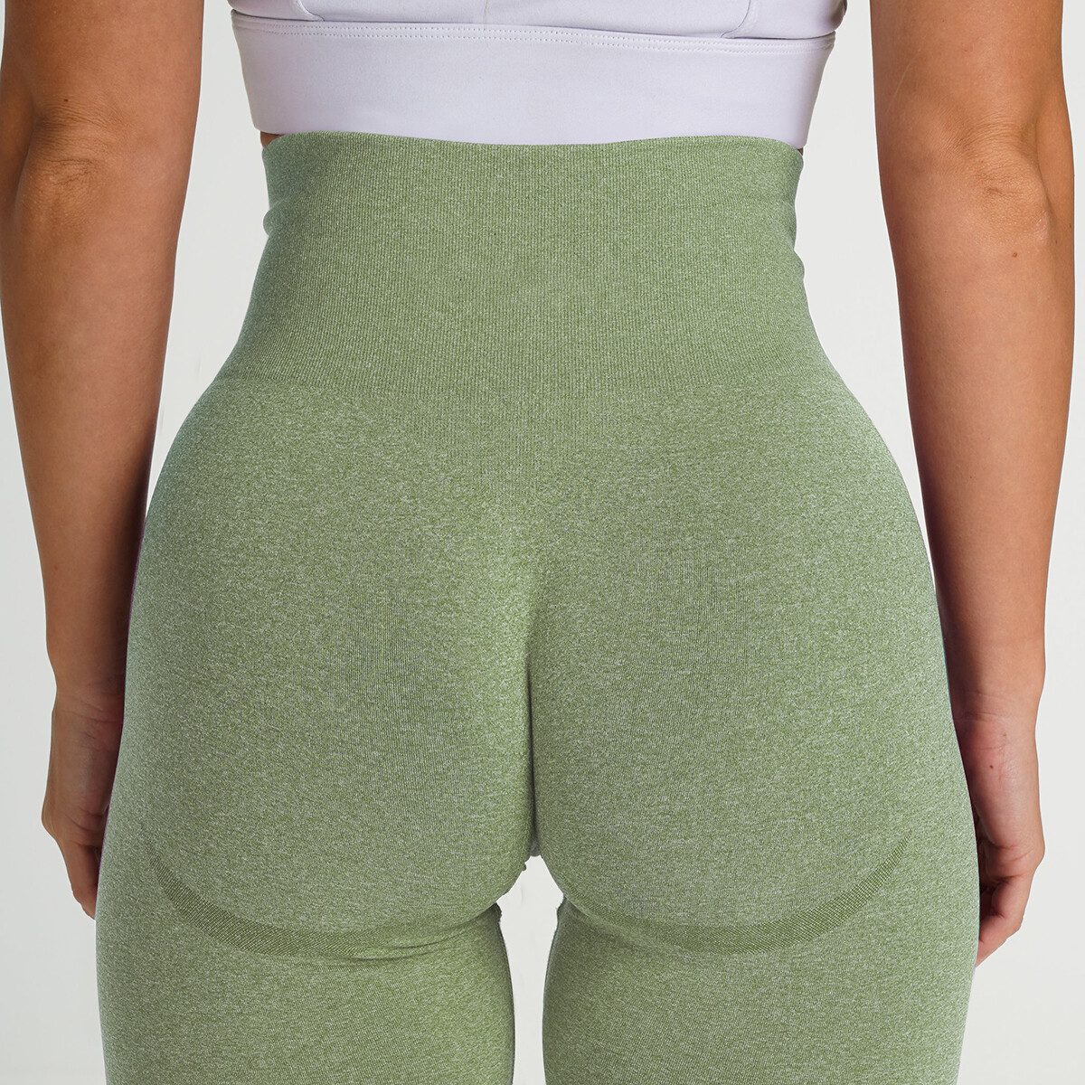 Women's High Waist Workout Gym Vital Seamless Leggings Butt Lift Smile Belly Control Stretchy Yoga Pants Black - View #3