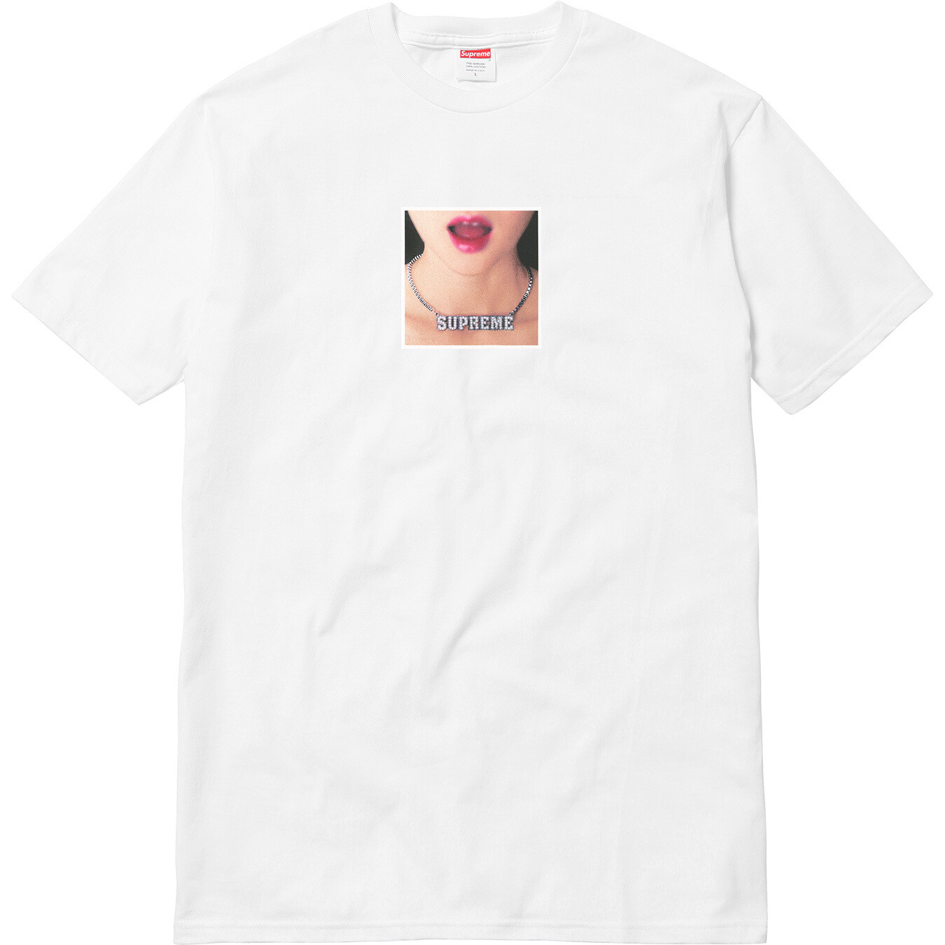 Футболка с колье Supreme - ГолубойВересково-серыйТемно-синийбелый SS18 SS18T25 Размер M-XL 33090₽
