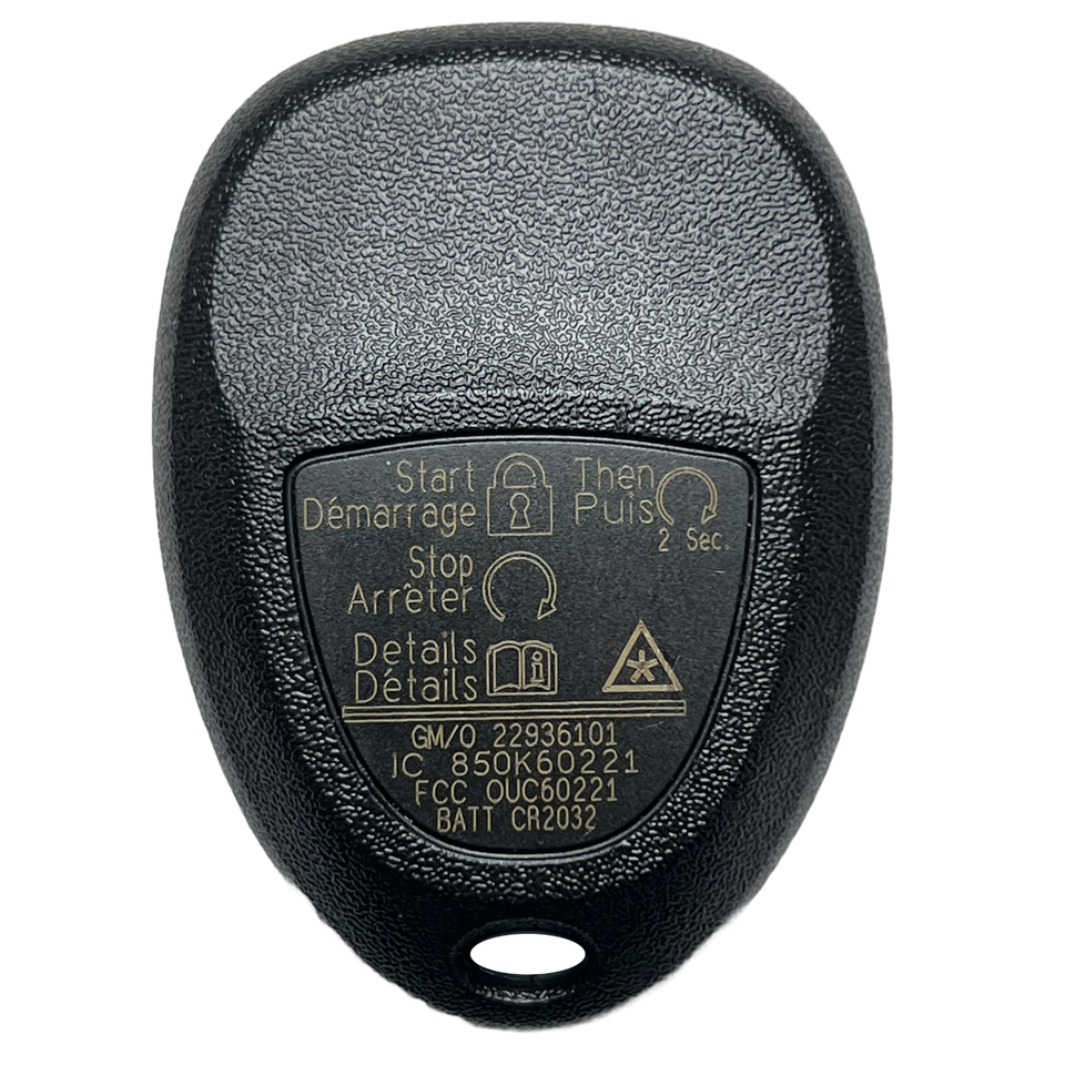 New Oem Factory GM Remote Start Keyless SUV Key Fob Fcc ID OUC60221 ...