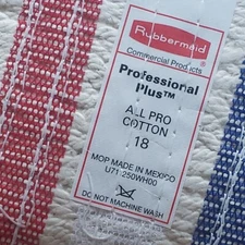  Rubbermaid Commercial Products All Professional Plus Cotton Mop Head Cotton 18