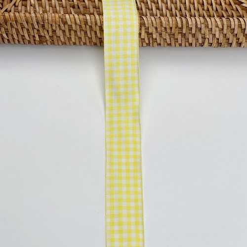 Gingham Ribbon – 2.5cm/1" Pastel Check Ribbon for Crafts, Plaid Fabric Ribbon - Picture 5 of 16